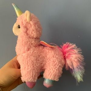 Unicorn Lama Plushie 🩷🩵💛